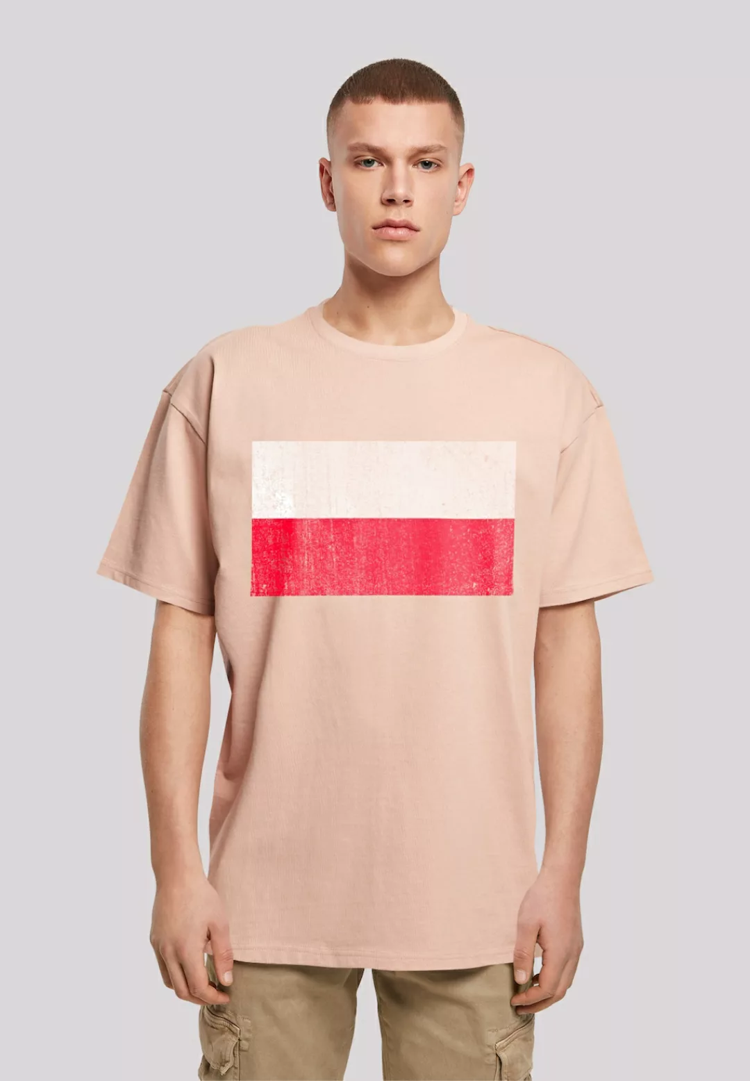 F4NT4STIC T-Shirt "Poland Polen Flagge distressed", Print günstig online kaufen