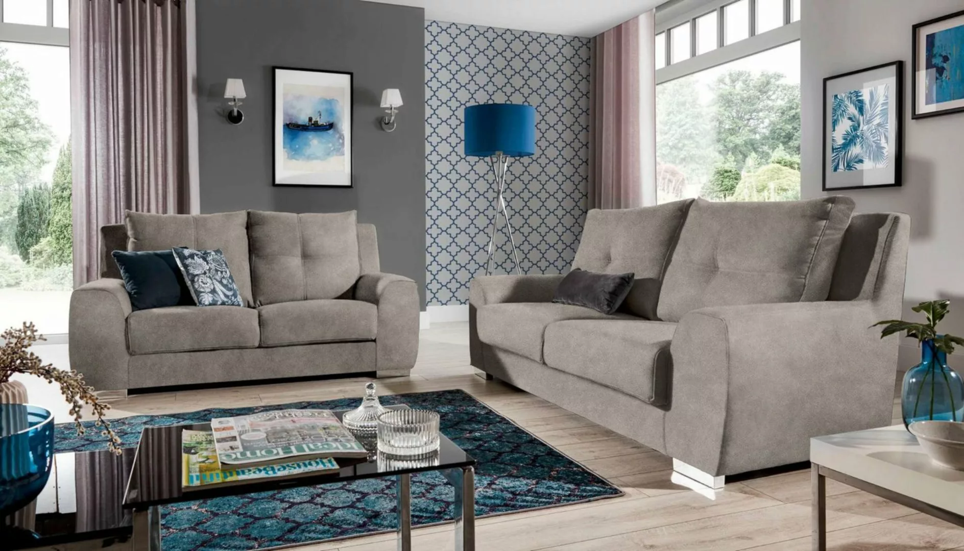 Stylefy Polstergarnitur Bastia, (Set (2-tlg), Couchgarnitur), stellbar günstig online kaufen