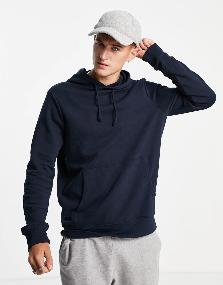 New Look – Kapuzenpullover in Marine-Marineblau günstig online kaufen