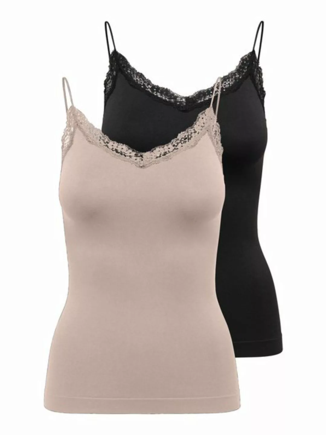 ONLY Trägertop ONLVICKY LACE BASIC 2-PACK SEAMLESS TOP (Packung, 2-tlg) günstig online kaufen