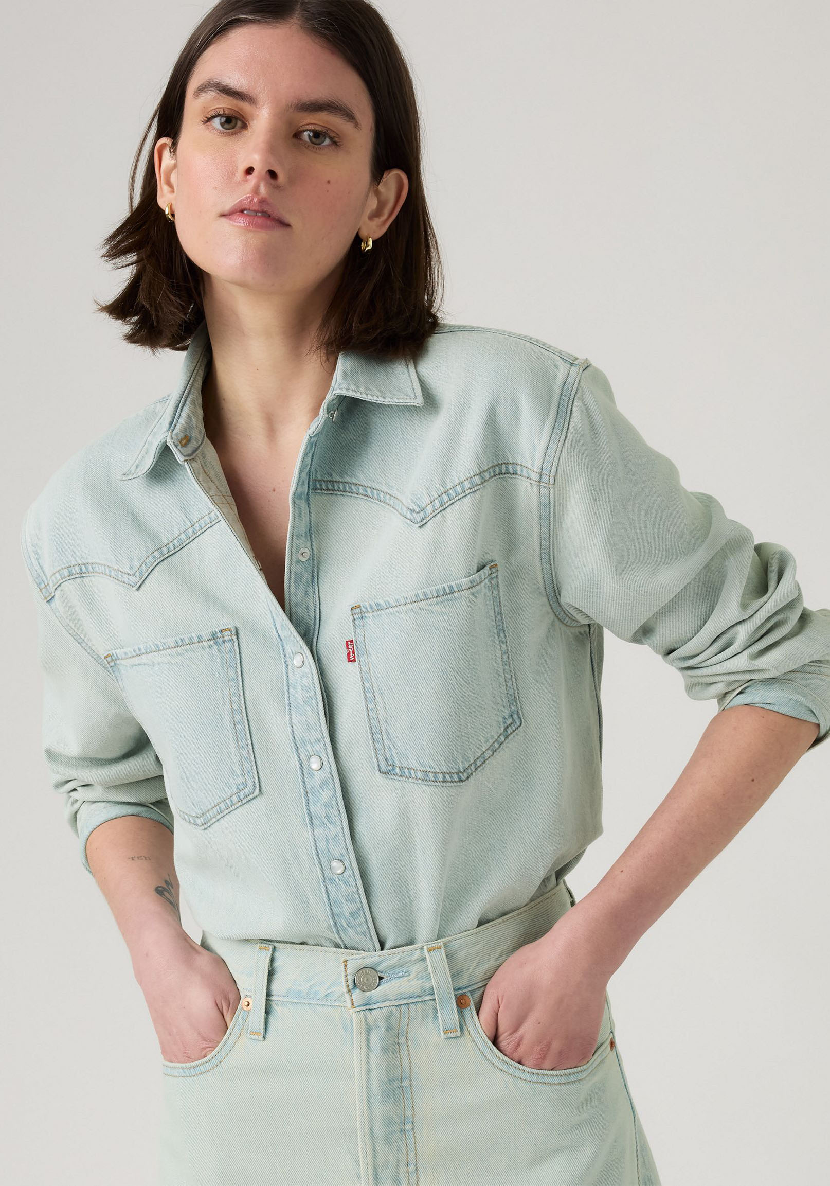 Levis Jeansbluse "TEODORA WESTERN SHIRT", mit Druckknöpfen günstig online kaufen