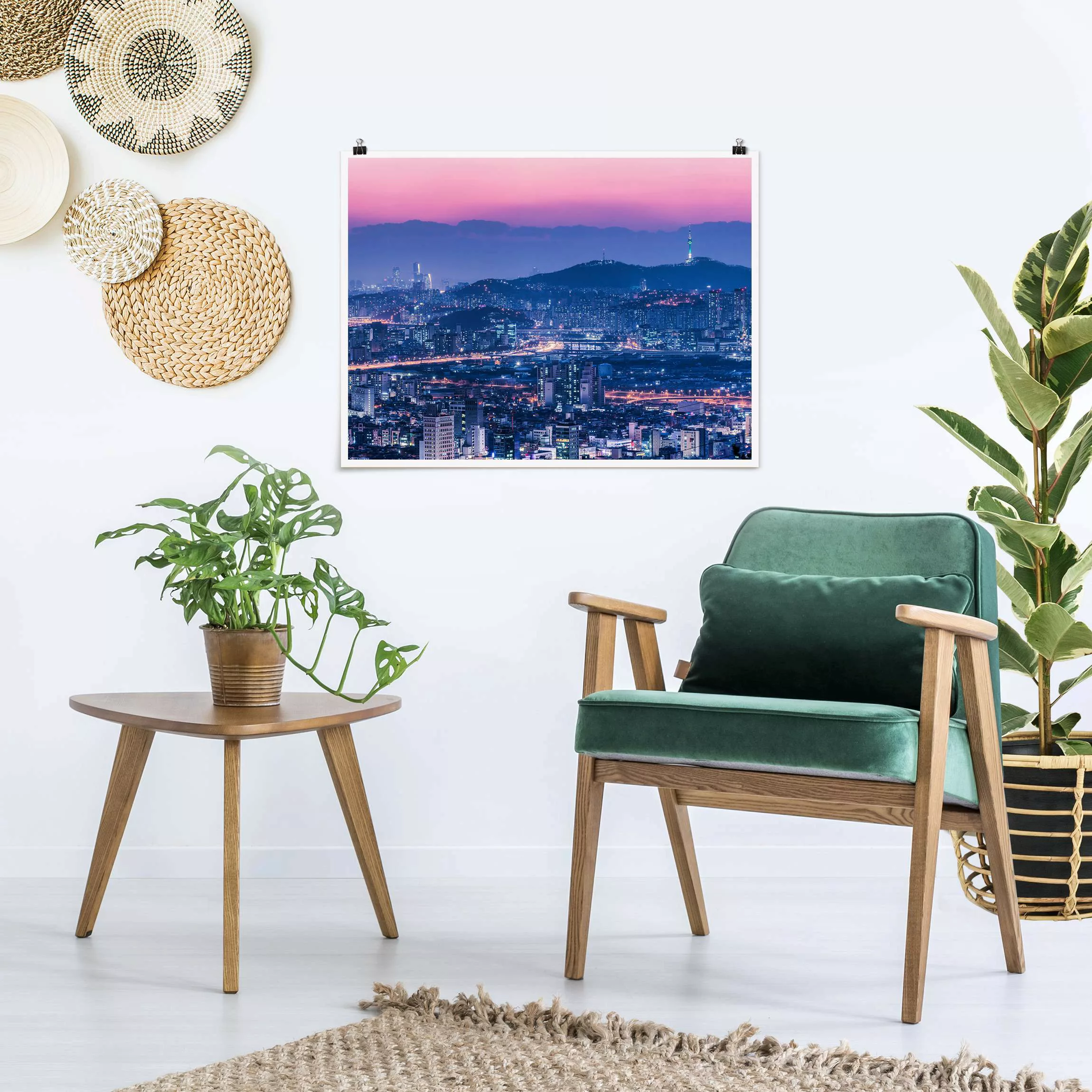 Poster Skyline von Seoul günstig online kaufen