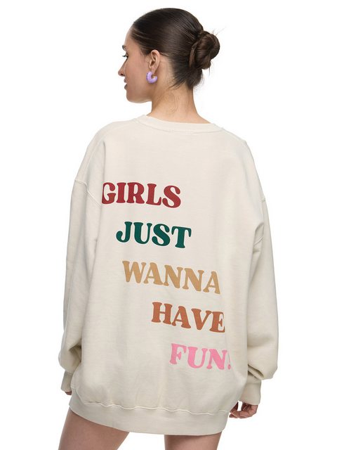 Worldclassca Sweatshirt Worldclassca Oversized Sweatshirt GIRLS FUN Print L günstig online kaufen