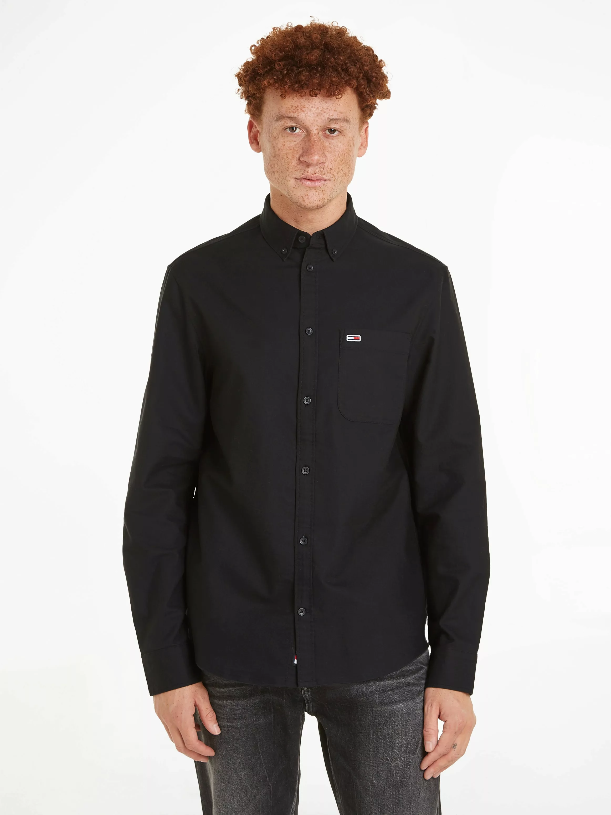 Tommy Jeans Langarmhemd "TJM REG OXFORD SHIRT", mit Button-down-Kragen günstig online kaufen