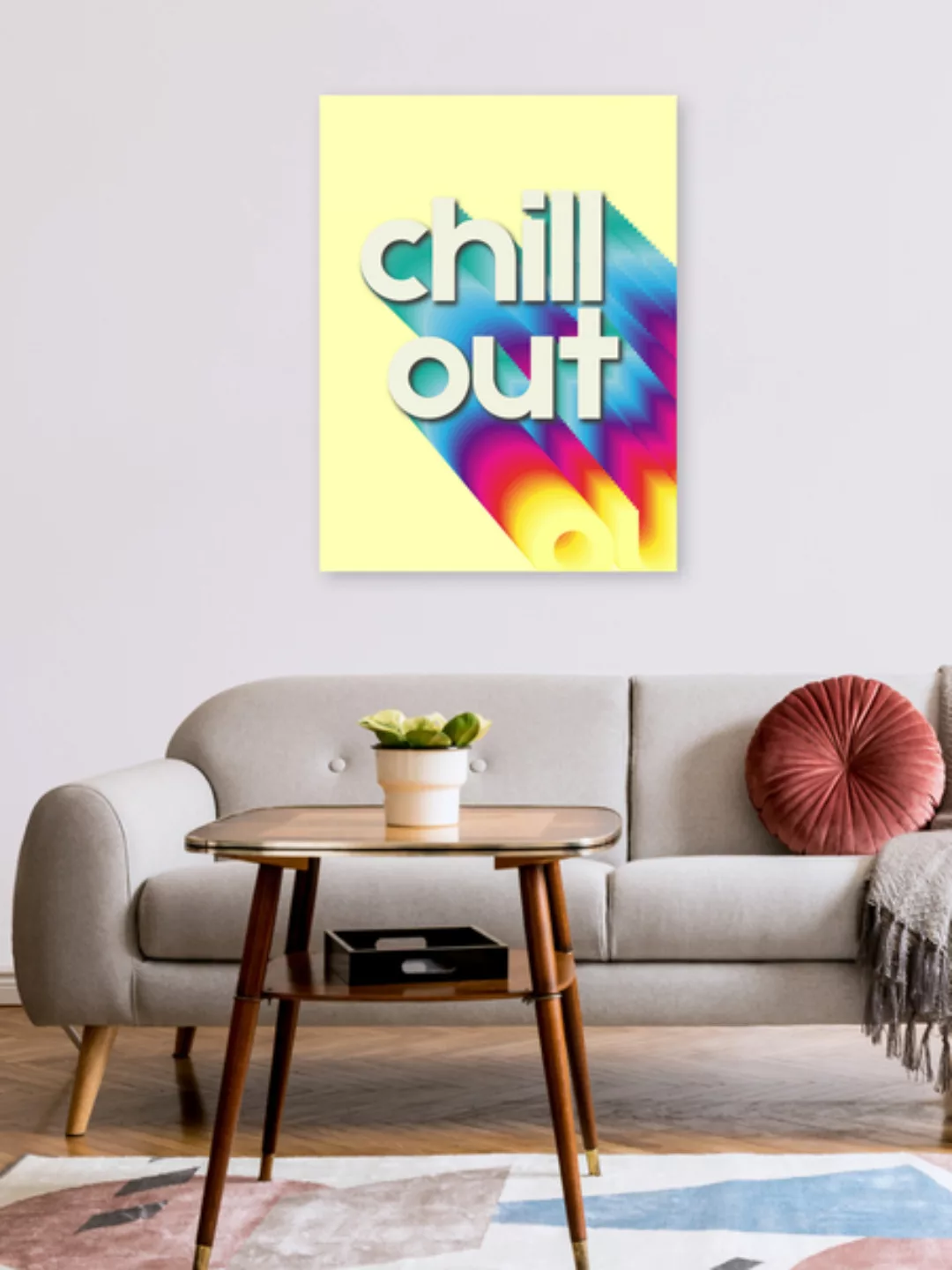 Poster / Leinwandbild - Chill Out - Neon Rainbow günstig online kaufen