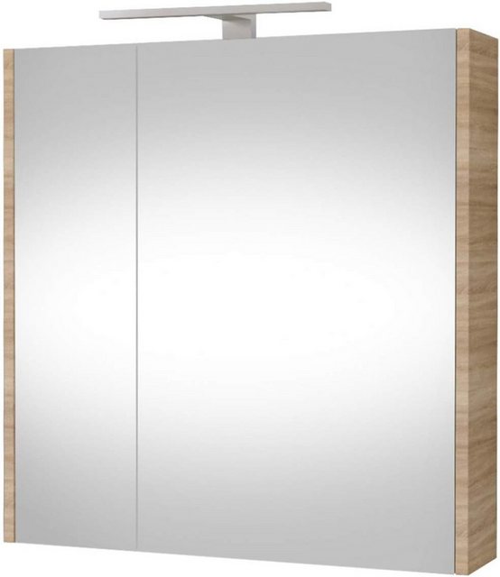 Planetmöbel Badezimmerspiegelschrank Spiegelschrank mit LED 64cm (Sonoma Ei günstig online kaufen