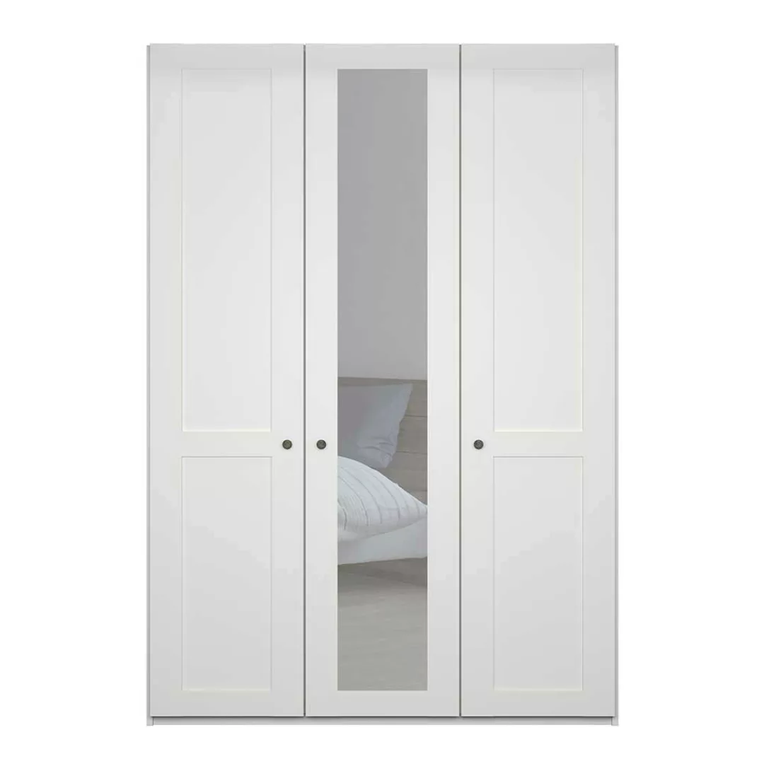 Kleiderschrank modern Country in Weiß 150 cm breit - 216 cm hoch günstig online kaufen