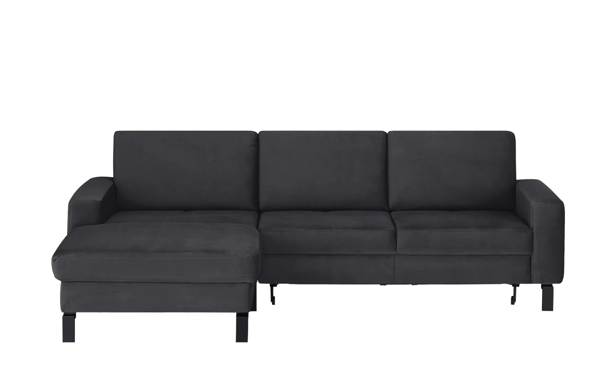 Ecksofa - schwarz - 258 cm - 85 cm - Polstermöbel > Sofas > Ecksofas - Möbe günstig online kaufen