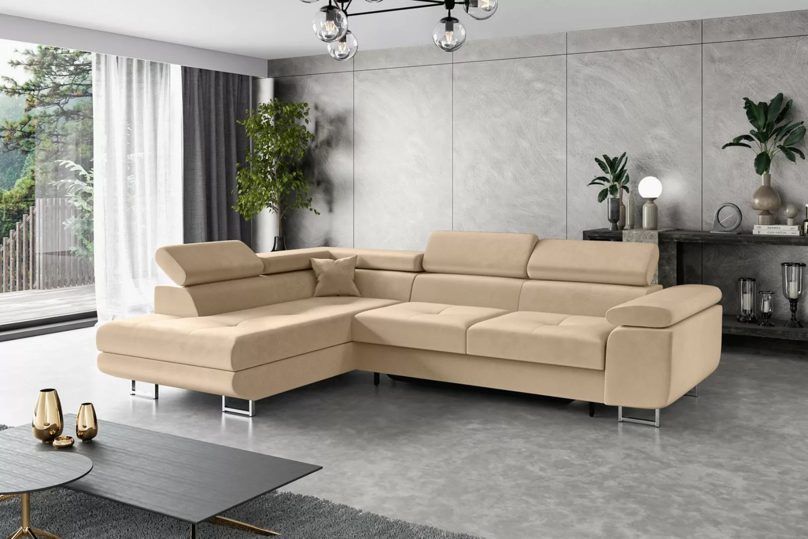 ALTDECOR Ecksofa GUSA, Couch mit Schlaffunktion, Wohnzimmer - Ecksofa günstig online kaufen