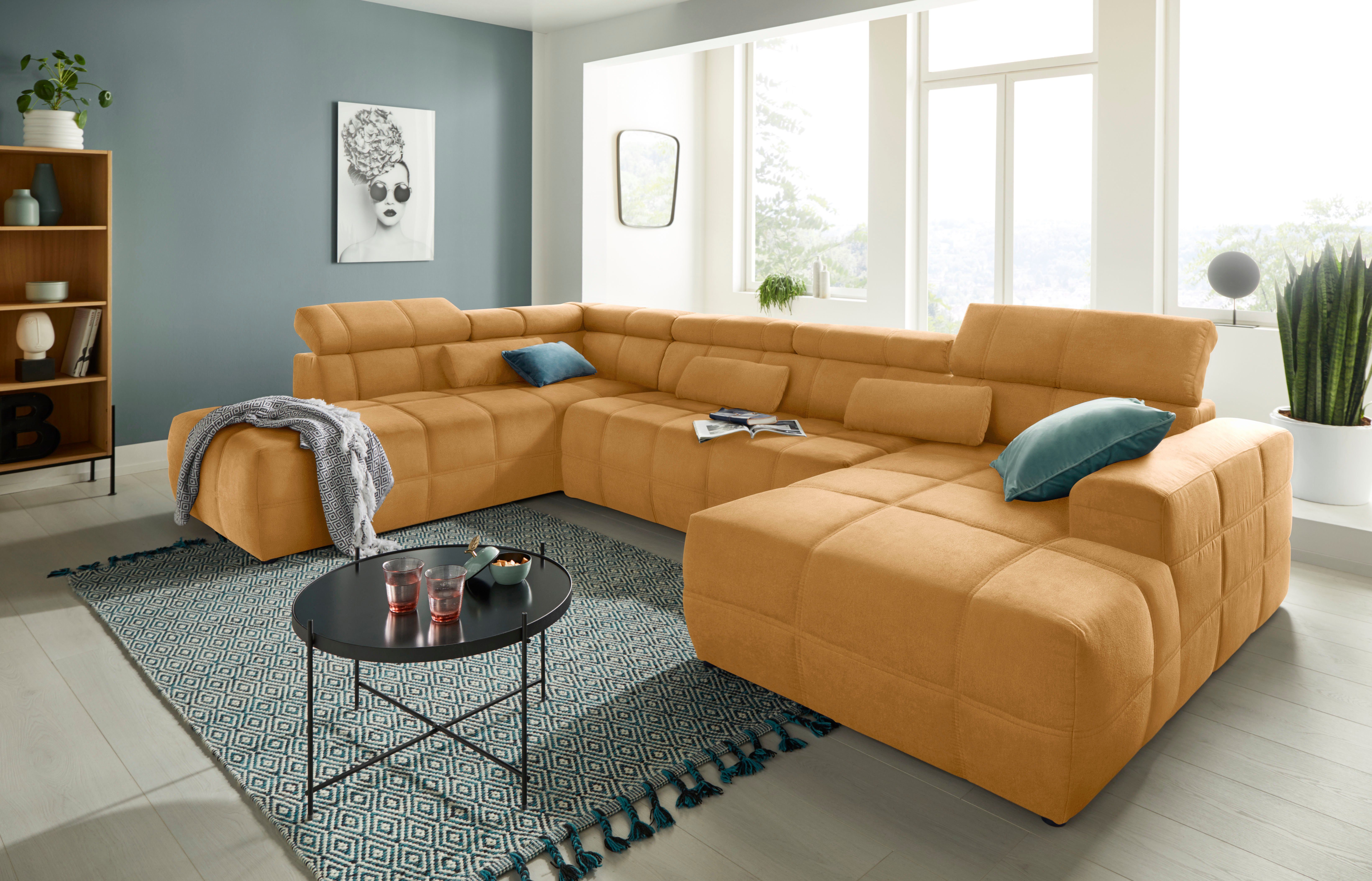 DOMO collection Wohnlandschaft Brandon viele Bezugsarten, incl. Nierenkisse günstig online kaufen
