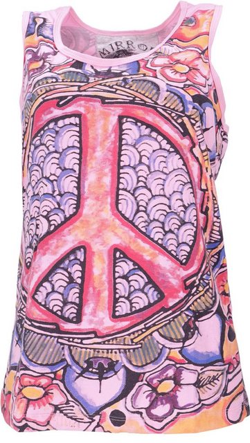 Guru-Shop T-Shirt Mirror Tank Top, Yoga-Top - Peace/pink Festival, Goa Styl günstig online kaufen