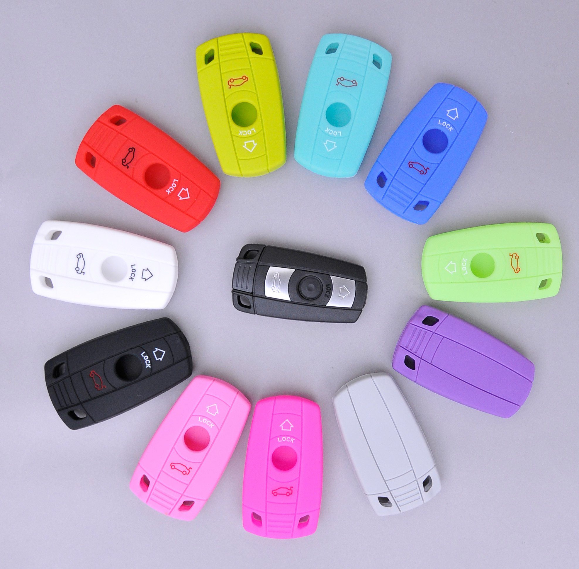 mt-key Schlüsseltasche Autoschlüssel Softcase Silikon Schutzhülle günstig online kaufen