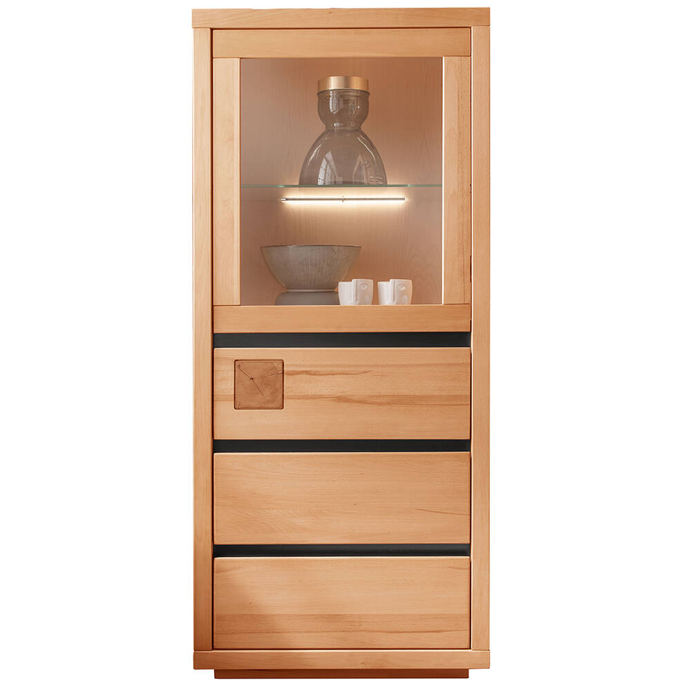 Highboard 65 cm breit modern in massiver Buche geölt WINCHESTER-69 günstig online kaufen