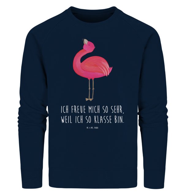 Mr. & Mrs. Panda Longpullover Größe S Flamingo Stolz - French Navy - Gesche günstig online kaufen