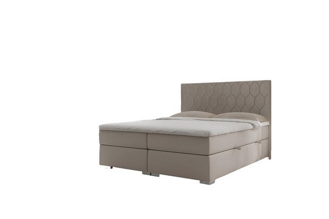 Xlmoebel Bett Boxspringbett Hotel Luxus Polsterbett mit Funktionen in Beige günstig online kaufen