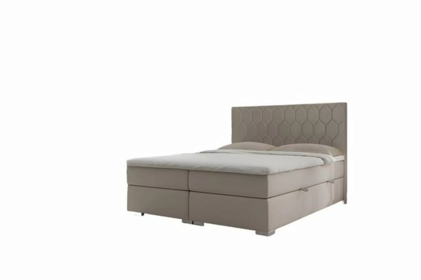 Xlmoebel Bett Boxspringbett Hotel Luxus Polsterbett mit Funktionen in Beige günstig online kaufen