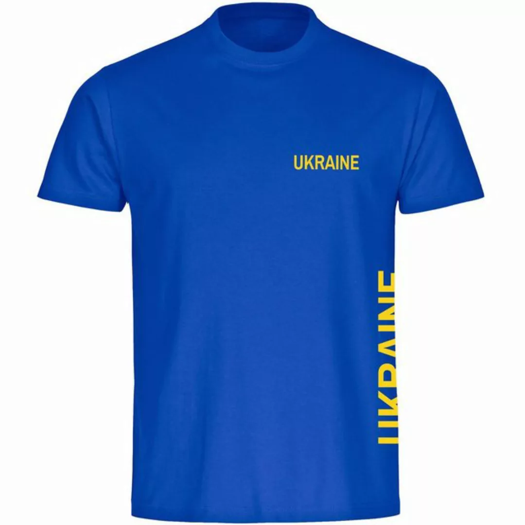 multifanshop T-Shirt Herren Ukraine - Brust & Seite - Männer günstig online kaufen