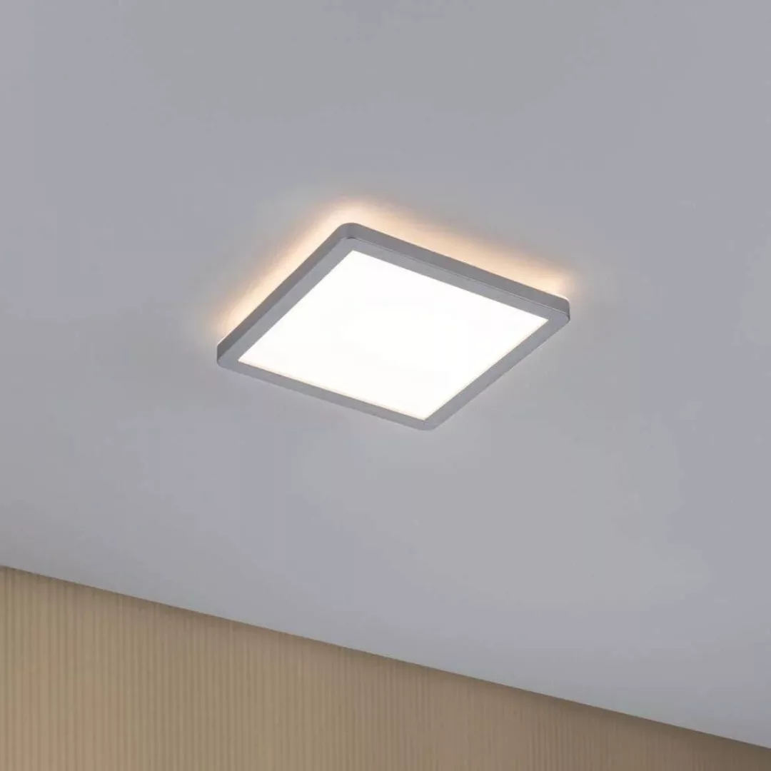 LED Deckenleuchte Atria Shine in Chrom-matt 11,2W 900lm 3000K quadratisch günstig online kaufen