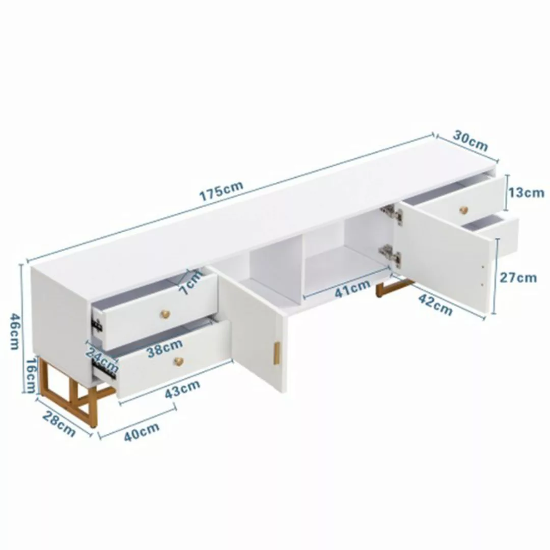 XDeer TV-Schrank TV-Schrank,Moderner TV-Ständer mit strukturierter Tür, TV- günstig online kaufen