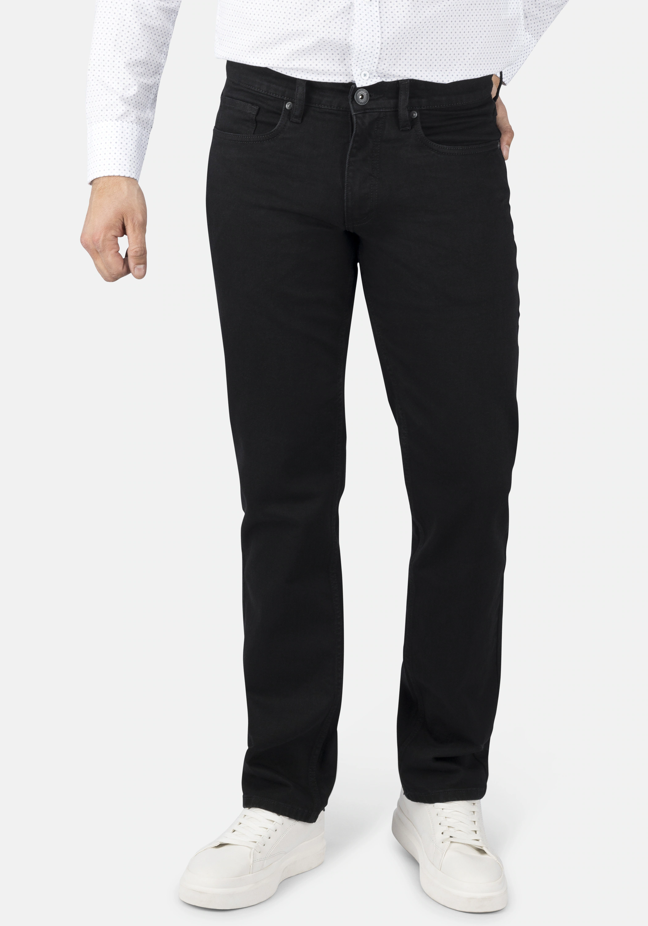 Stooker Men Straight-Jeans Frisco Herren Stretch Jeans - Black denim günstig online kaufen