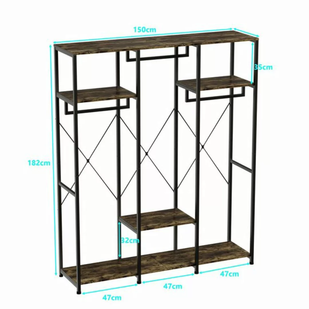TWSOUL Kleiderschrank Kleiderablage,Kleiderschrank,Mit Trennwänden und Klei günstig online kaufen
