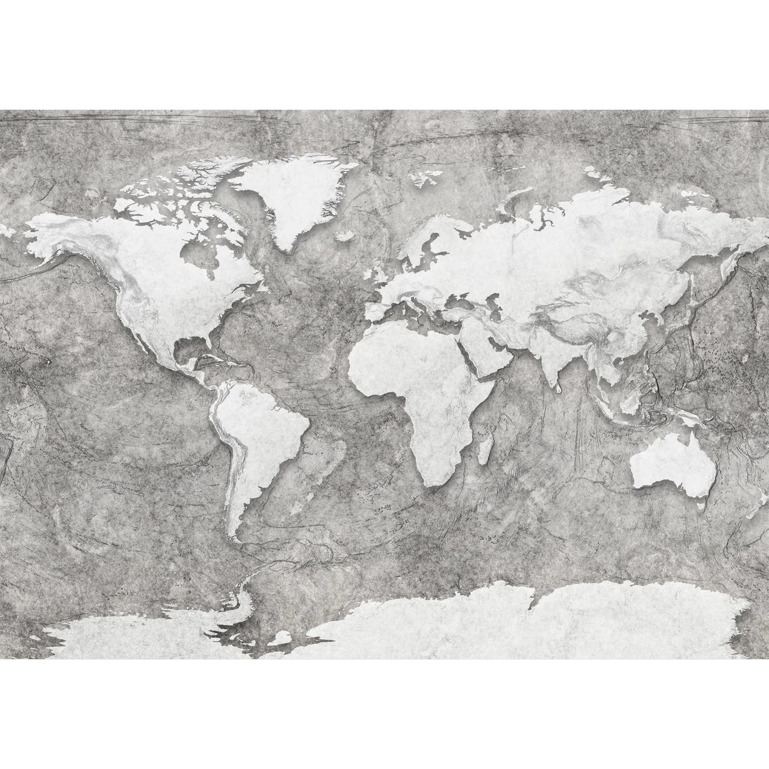 Komar Fototapete World Relief Grau 350 x 250 cm 611635 günstig online kaufen
