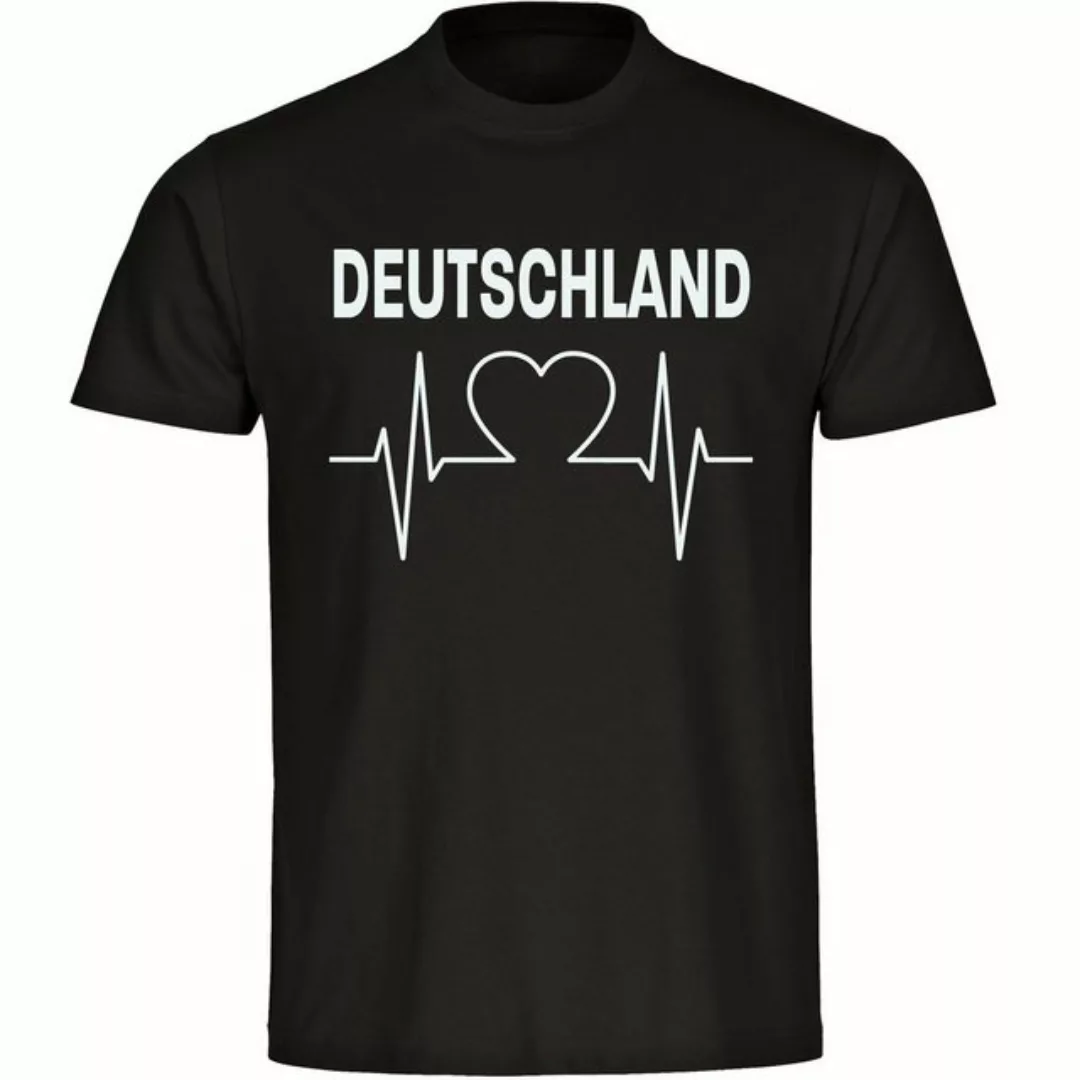 multifanshop T-Shirt Herren Deutschland - Herzschlag - Männer günstig online kaufen