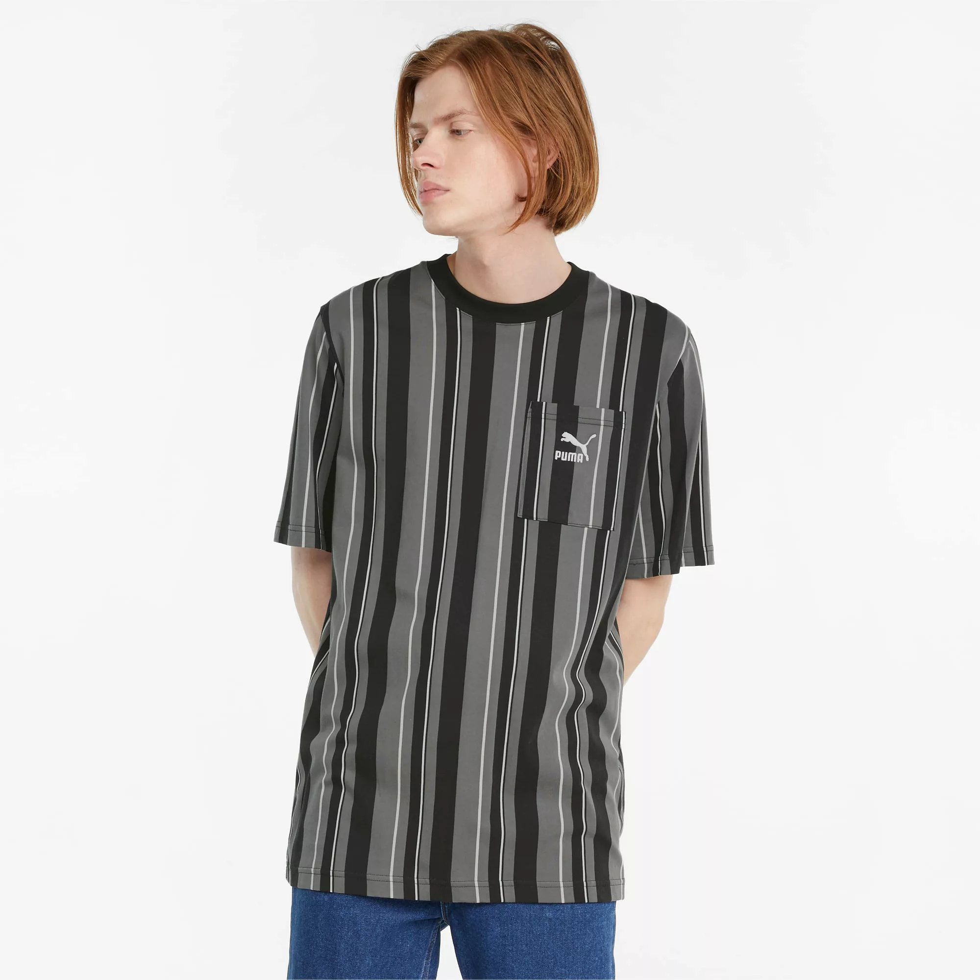 PUMA GLITCH T-Shirt mit Print für Herren | Mit Abstract Muster | Schwarz | günstig online kaufen