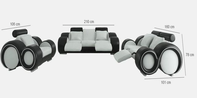 Xlmoebel Sofa Neuheit Wohnzimmerset mit komplett patentiertem Design und, H günstig online kaufen