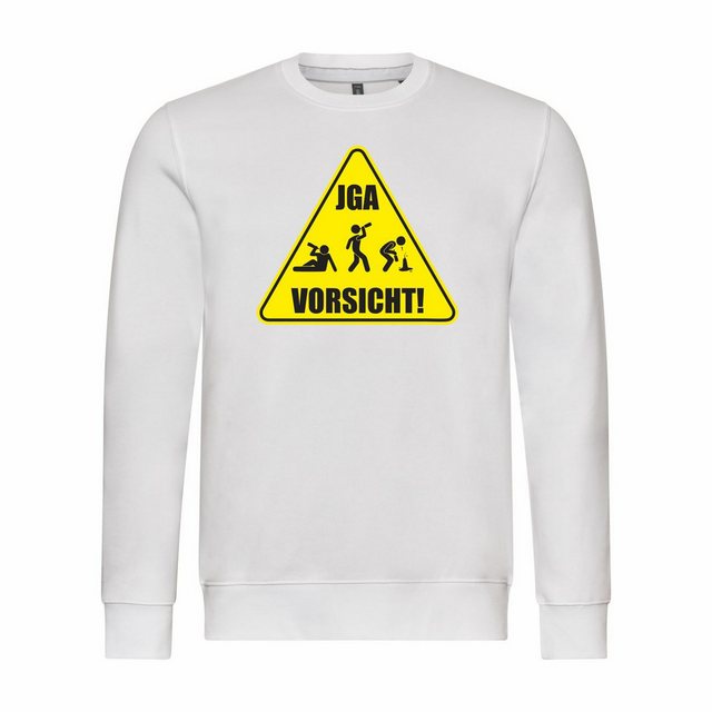 deinshirt Rundhalspullover Herren Sweatshirt Junggesellenabschied Vorsicht günstig online kaufen