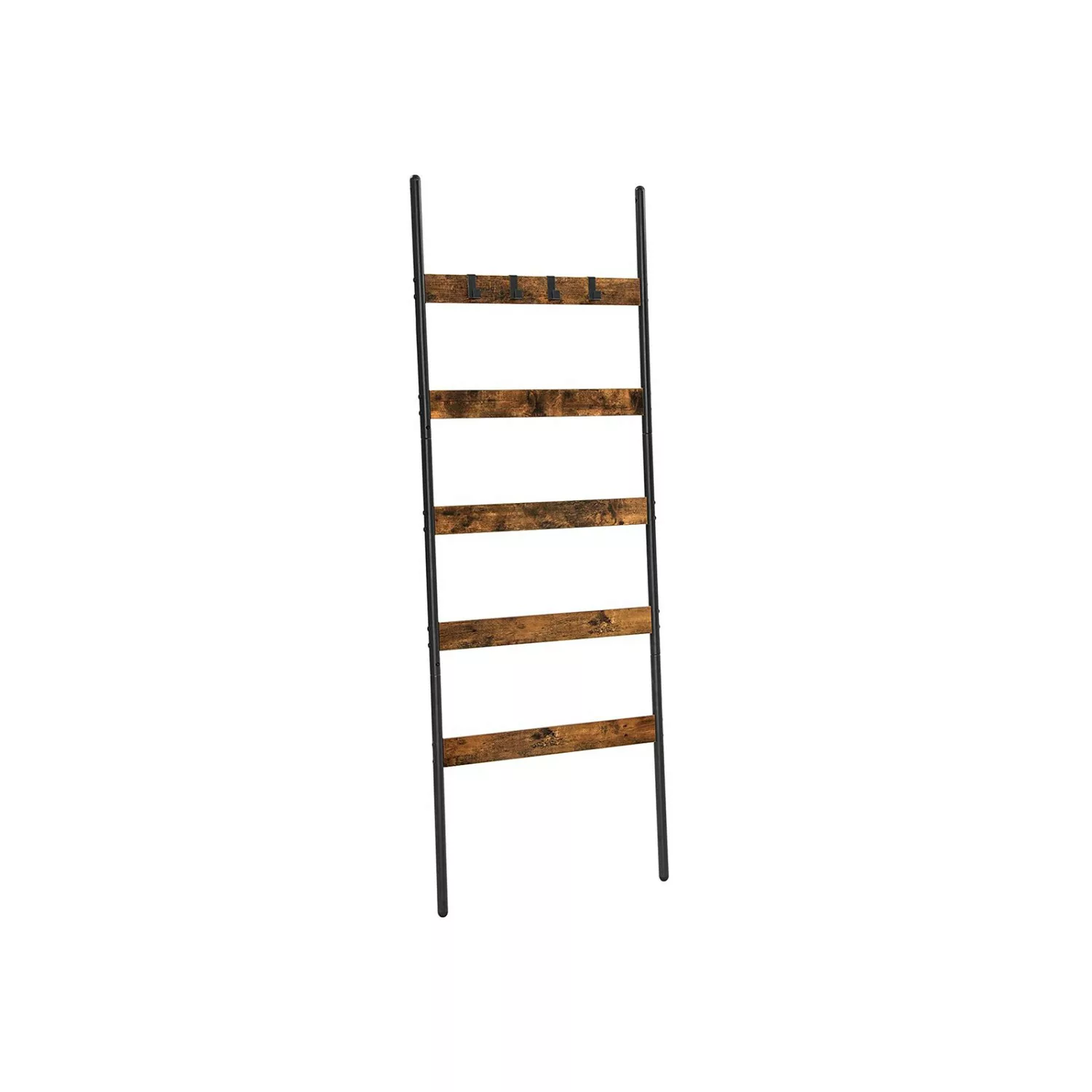 Vasagle Leiterregal 5 Ebenen 60 cm x 176 cm Braun-Schwarz günstig online kaufen