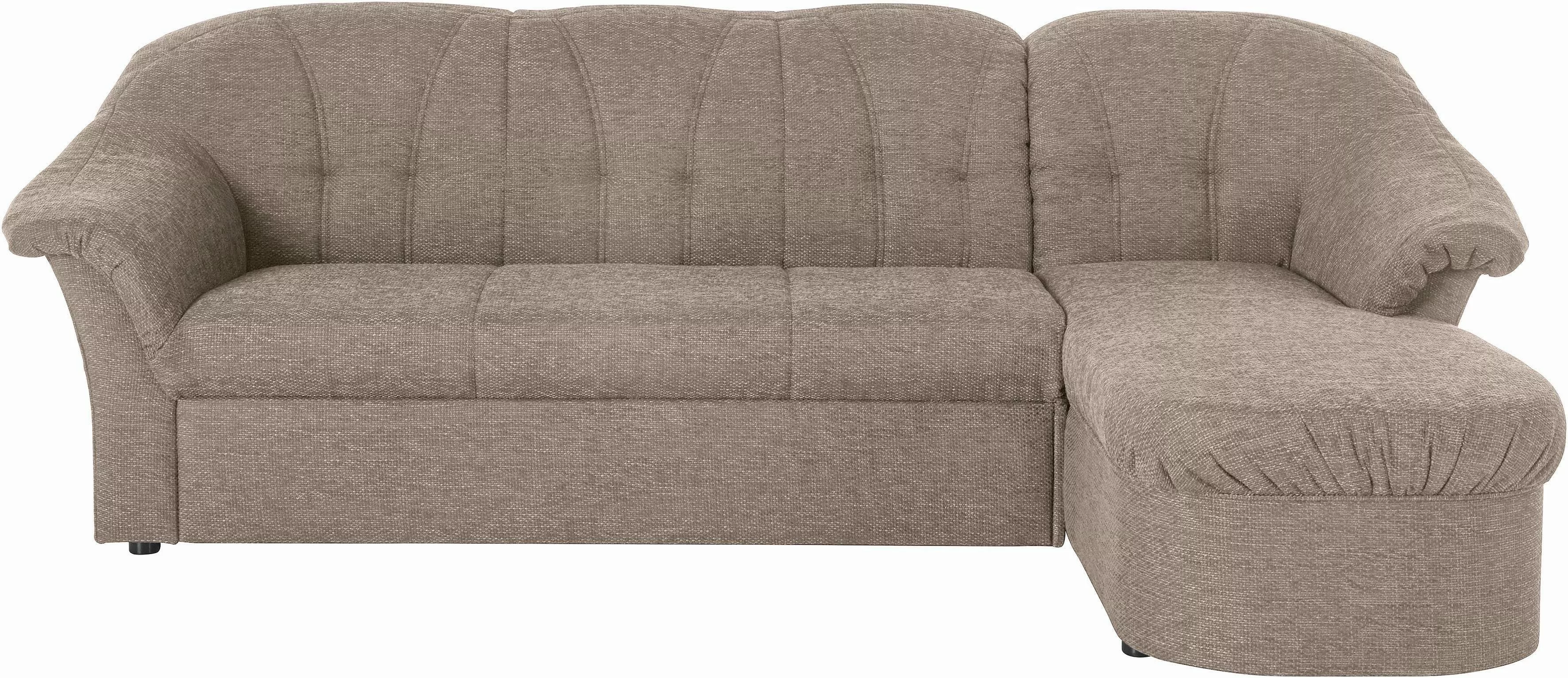 DOMO collection Ecksofa »Pegnitz, elegante Rückensteppung, kompakte Stellma günstig online kaufen