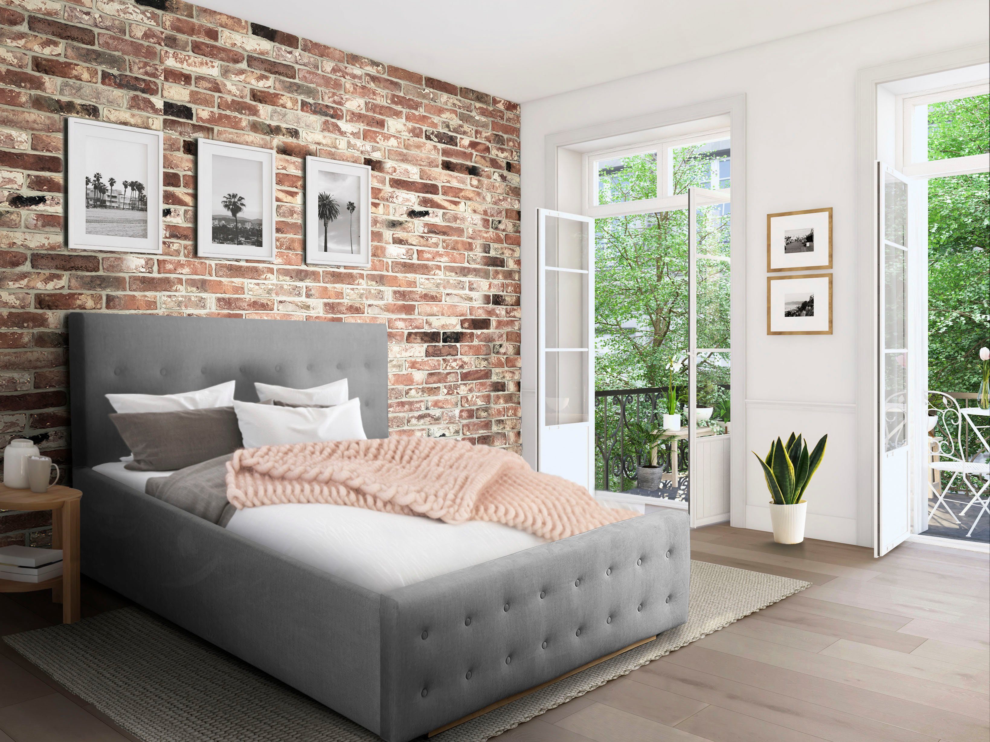 Home affaire Polsterbett "Vaine", in 5 Breiten, auch in Länge 220 cm, incl. günstig online kaufen