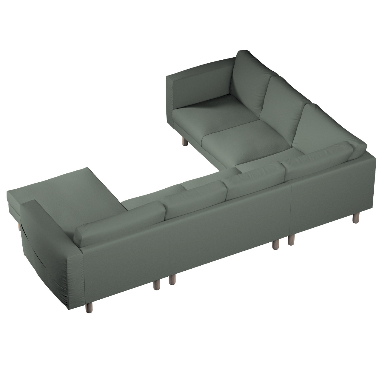 Bezug für Norsborg 5-Sitzer Ecksofa mit Recamiere, grün, Norsborg Bezug für günstig online kaufen