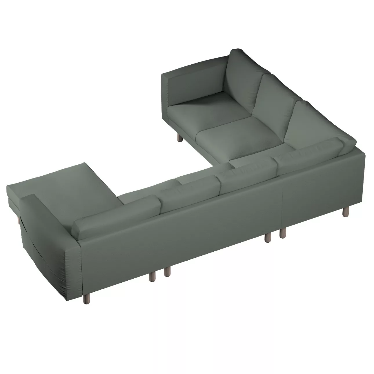 Bezug für Norsborg 5-Sitzer Ecksofa mit Recamiere, grün, Norsborg Bezug für günstig online kaufen