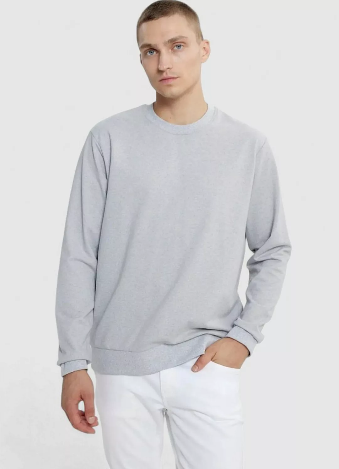 fashionshowcase Sweatshirt Herren Pullover Rundhals 100% Baumwolle Atmungsa günstig online kaufen