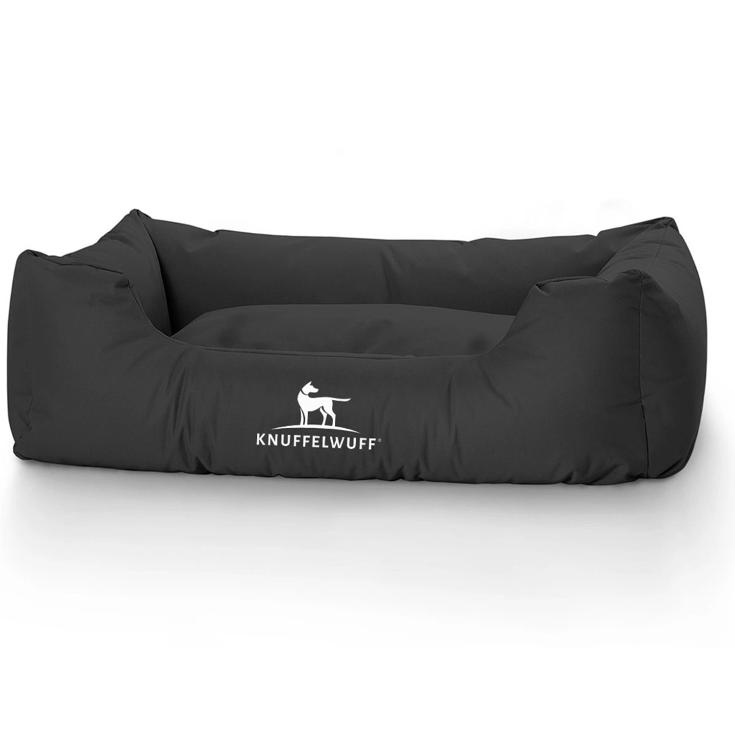 Knuffelwuff Hundebett Finlay Nylongewerbe M-L 85 x 63cm Schwarz günstig online kaufen