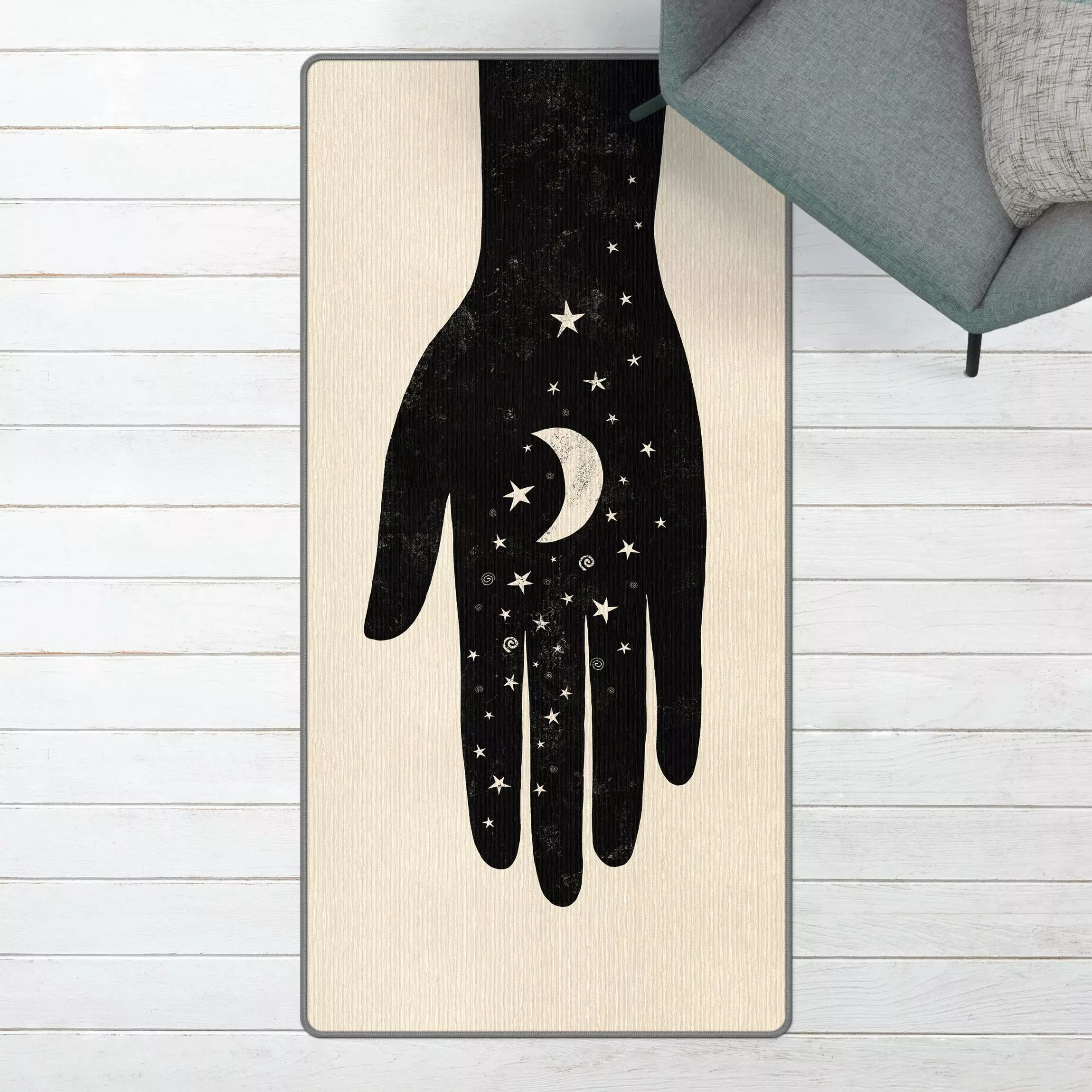 Teppich Hand mit Mond günstig online kaufen