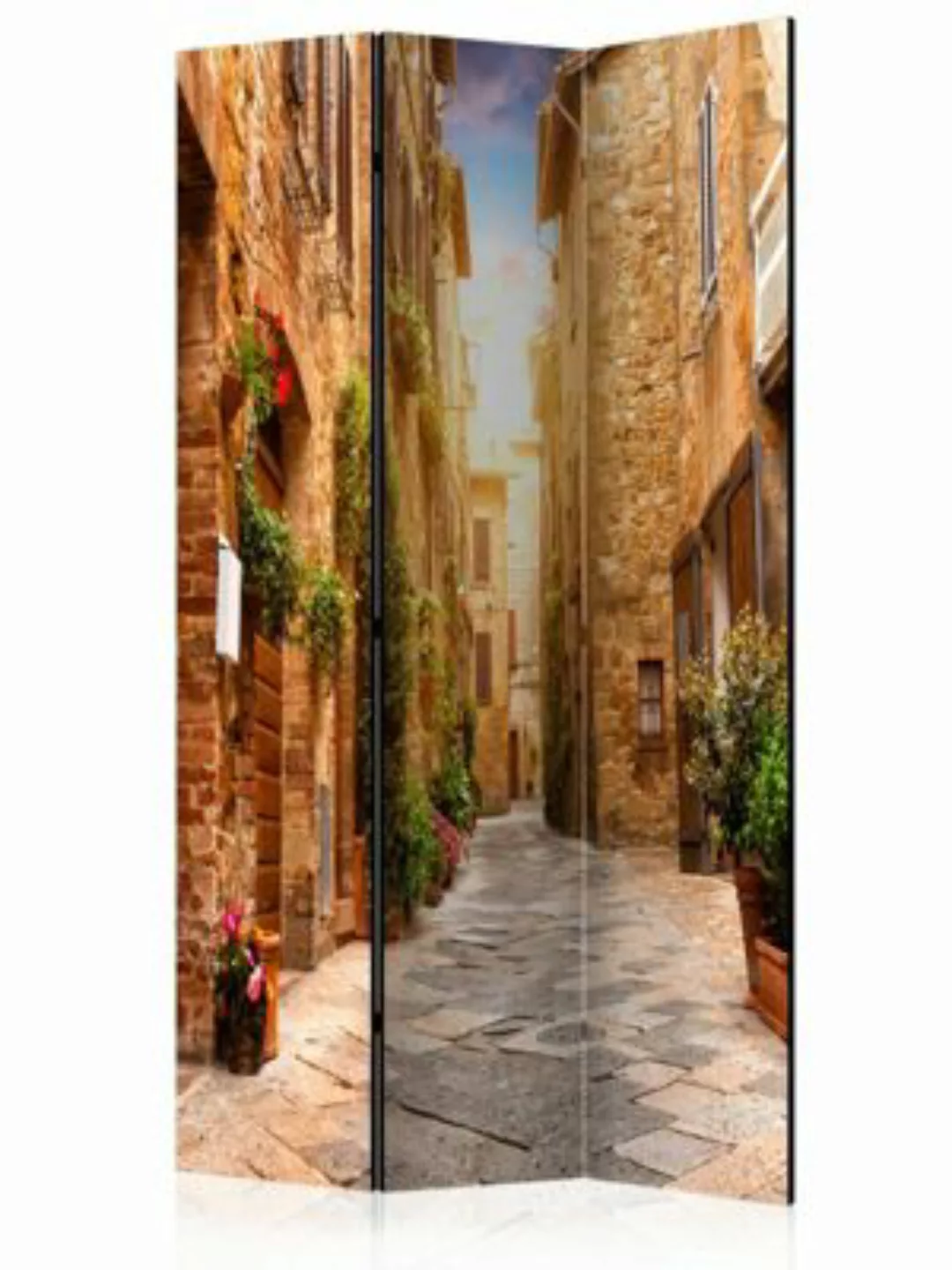 artgeist Paravent Colourful Street in Tuscany [Room Dividers] beige-kombi G günstig online kaufen