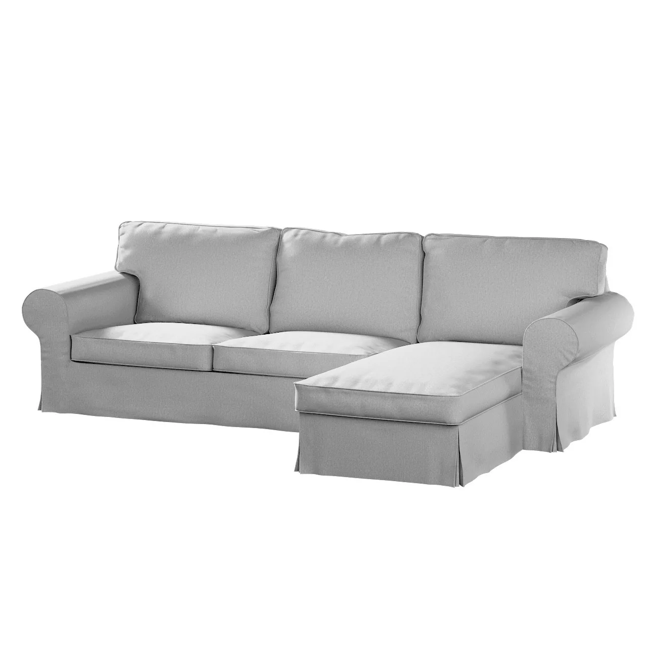Bezug für Ektorp 2-Sitzer Sofa mit Recamiere, szary, Ektorp 2-Sitzer Sofabe günstig online kaufen