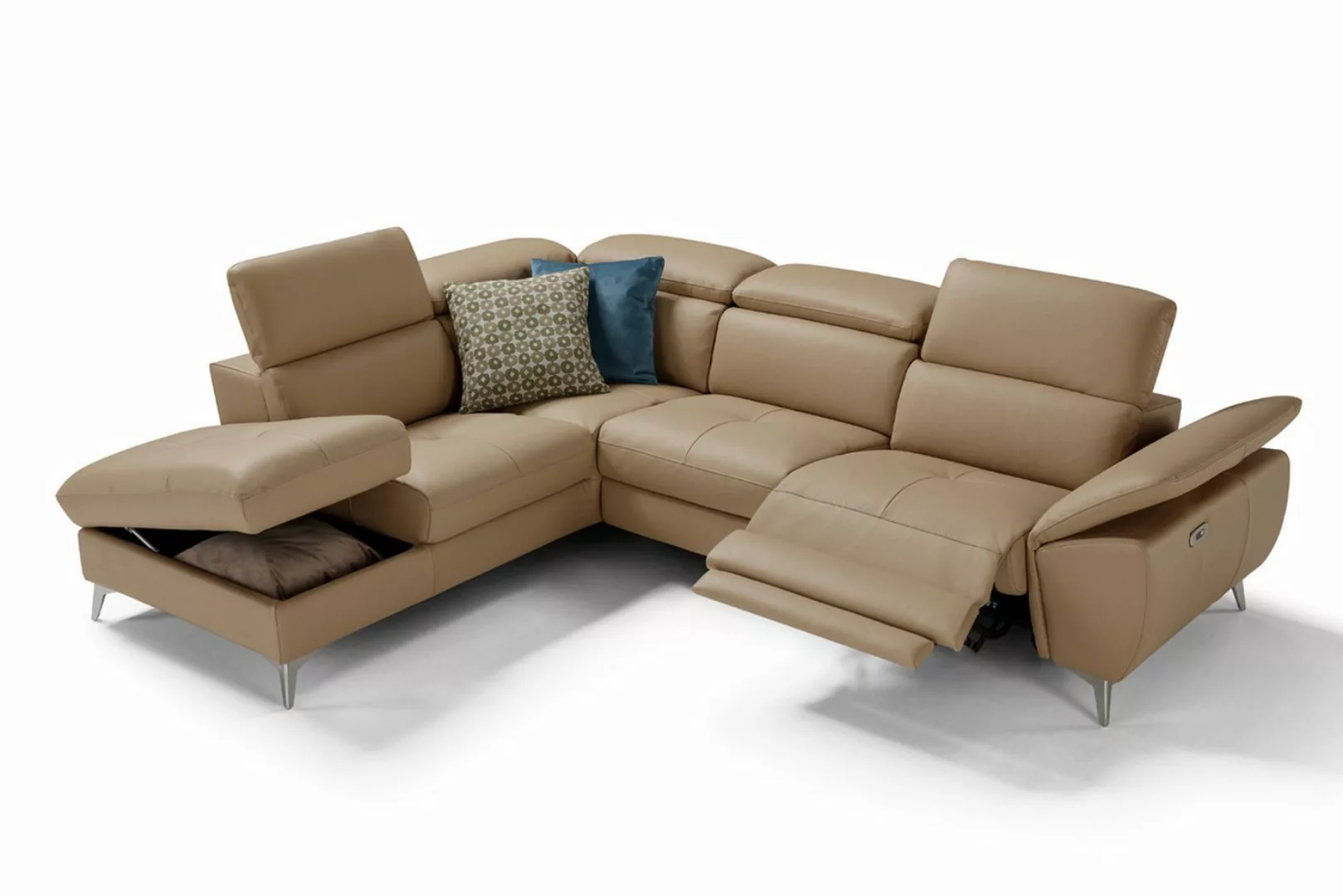 moebeloutlet.de Ecksofa Zürich Ledersofa, Eletrische Relaxfunktion günstig online kaufen