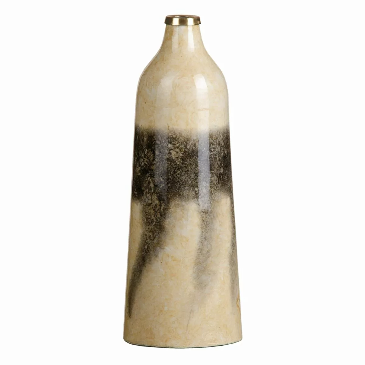 Vase Kristall Grau Creme 15 X 15 X 39 Cm günstig online kaufen