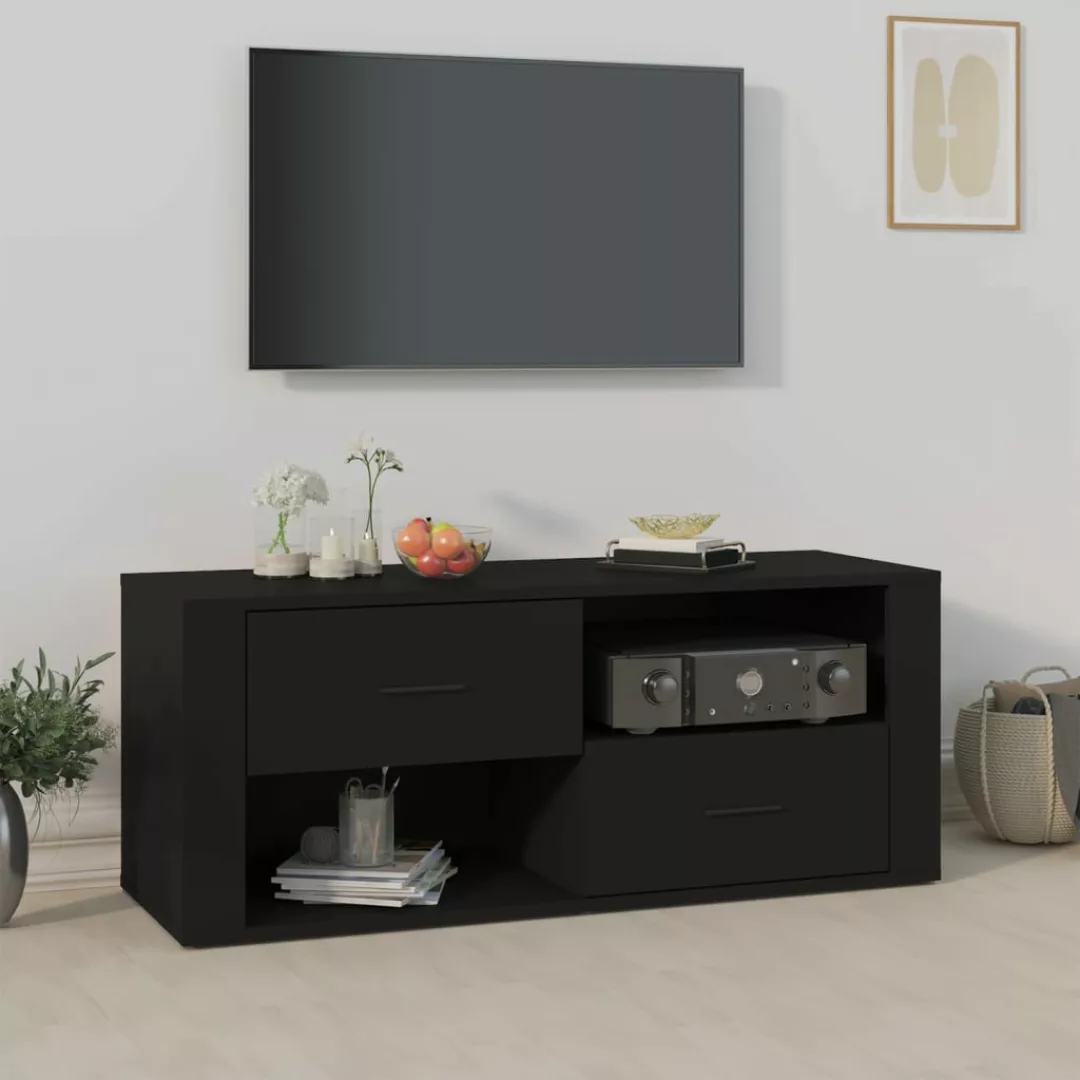 Vidaxl Tv-schrank Schwarz 100x35x40 Cm Holzwerkstoff günstig online kaufen