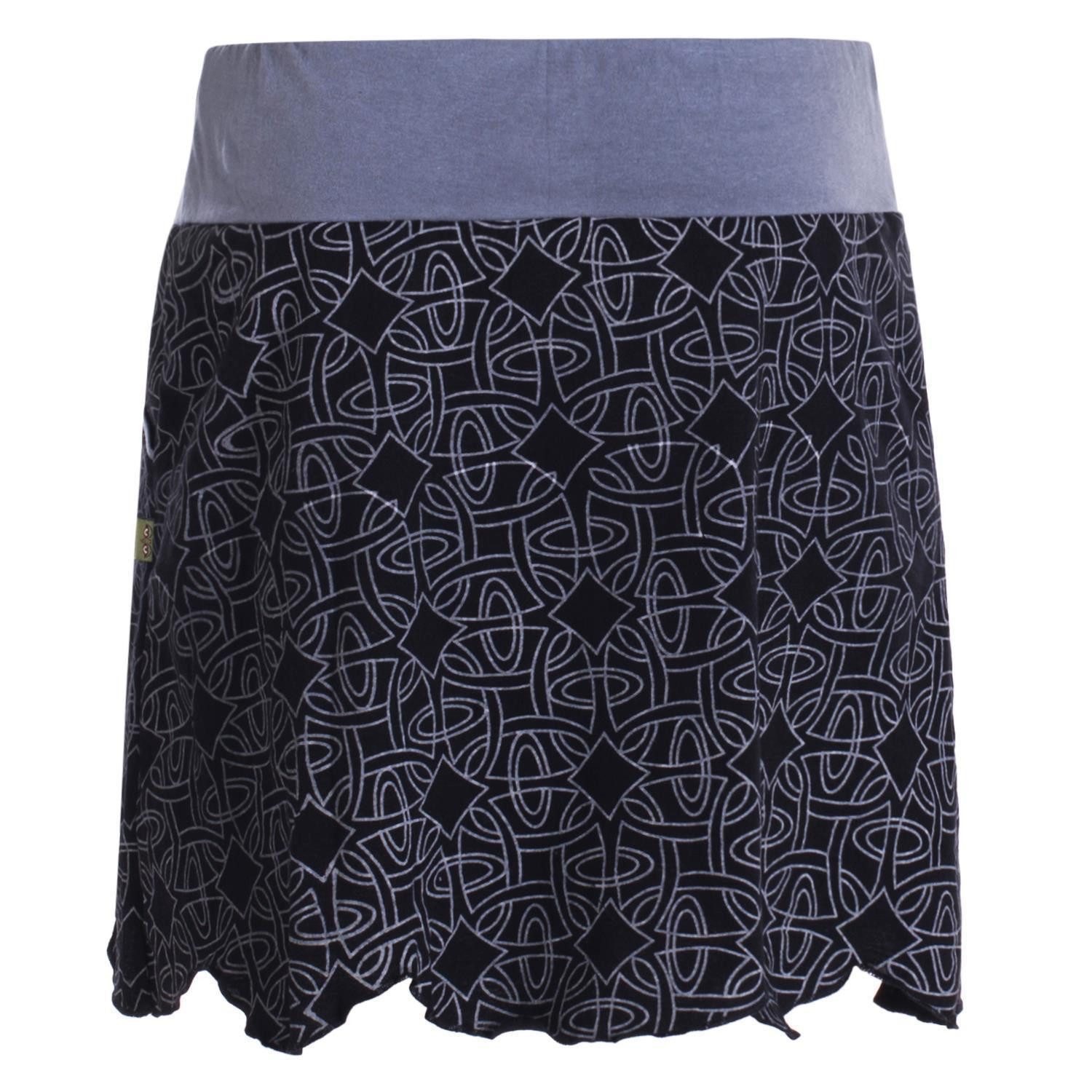 Vishes Minirock Damen Mini-Rock Baumwolle geometrisch günstig online kaufen