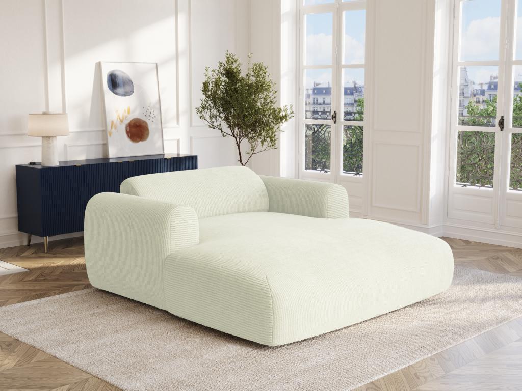 Recamiere 2-Sitzer - Feincord - Off-White - POGNI günstig online kaufen