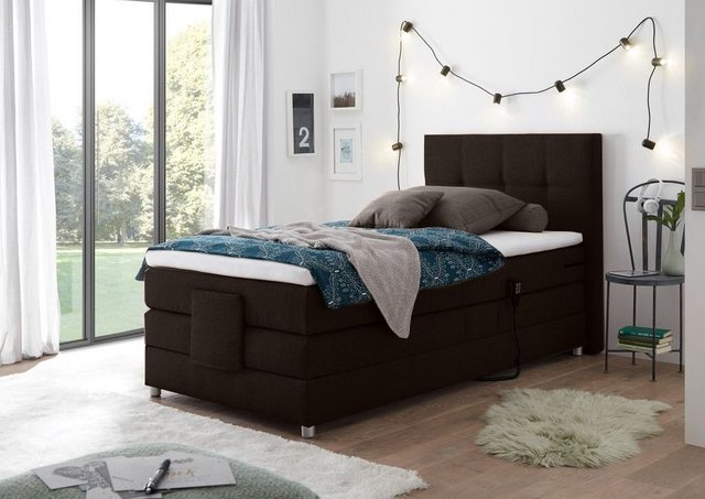 ED EXCITING DESIGN Boxspringliege (90 x 200 cm, Manolo), Braun günstig online kaufen