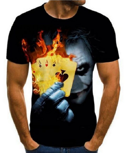 Tinisu T-Shirt 3D-Druck T-Shirt (Unisex) - Halloween / Horrorclown - Joker günstig online kaufen