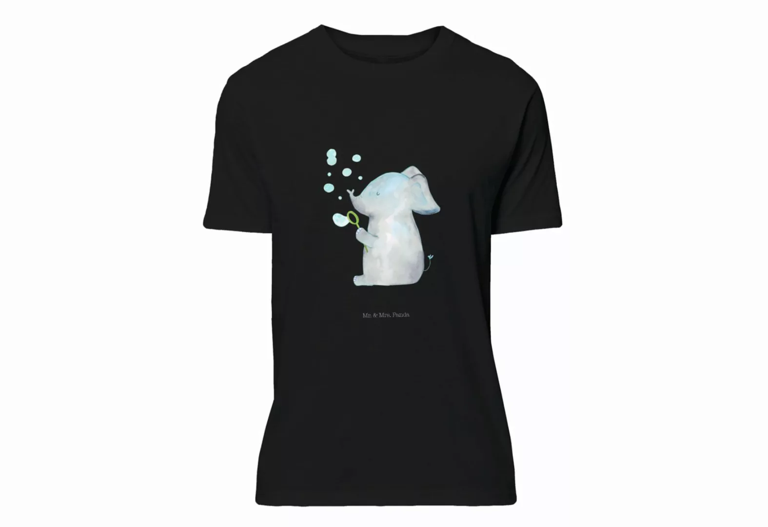 Mr. & Mrs. Panda T-Shirt Elefant Seifenblasen - Schwarz - Geschenk, Tiere, günstig online kaufen
