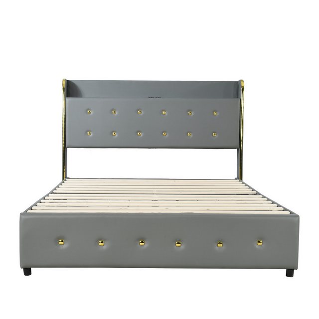 IDEASY Polsterbett Doppelbett, 140 x 200 cm, mit USB-Anschluss, mit 4 Schub günstig online kaufen