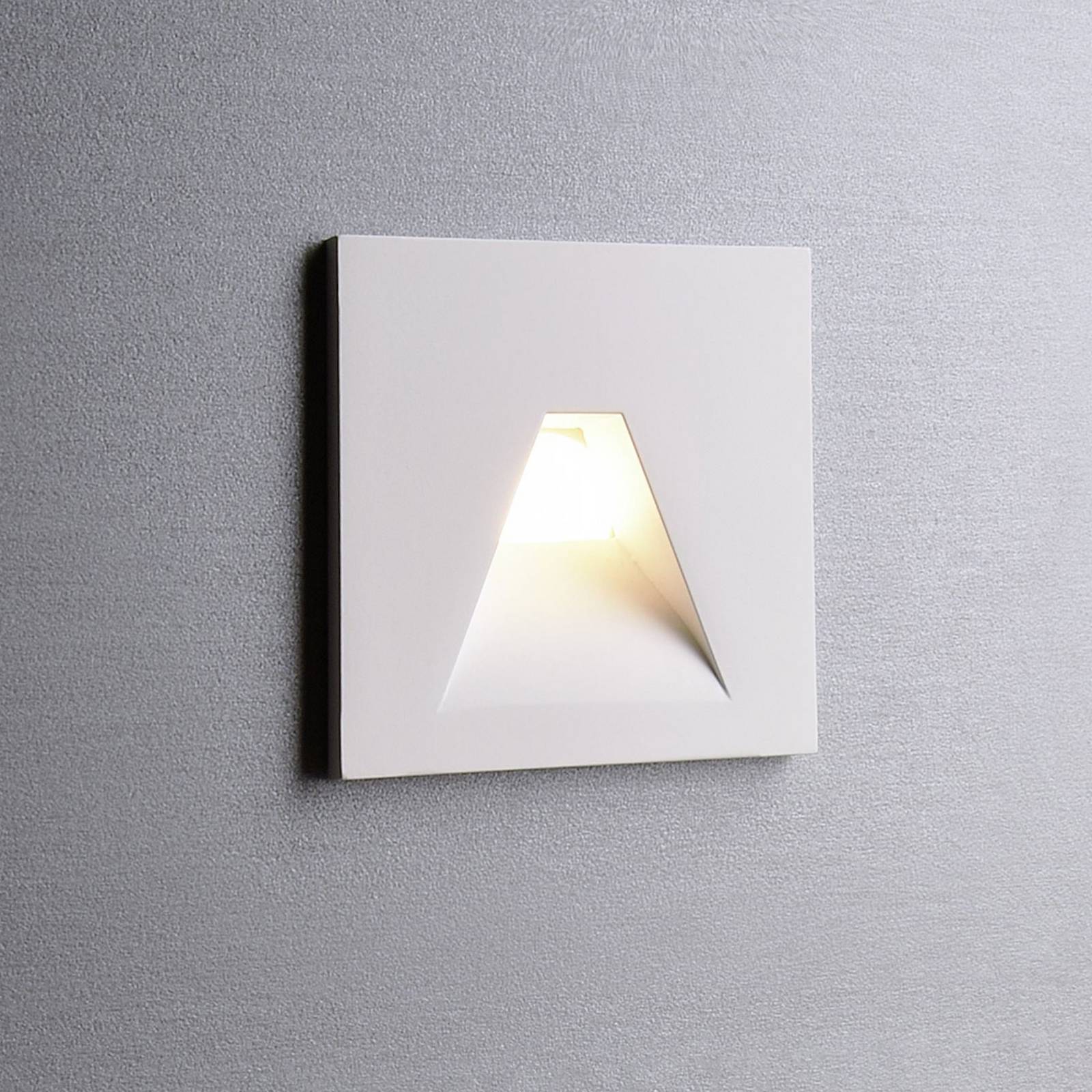 LED-Wandeinbaulampe SET Alwaid, weiß 8 x 8 cm Winkel 2.700 K günstig online kaufen
